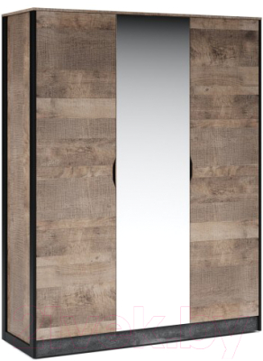 Шкаф Империал Стокгольм 3-х дверный (дуб гранж песочный/железный камень)