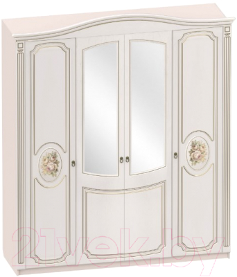 Шкаф Мебельград Верона 4-х дверный 190x58x230 (капучино/кофе)