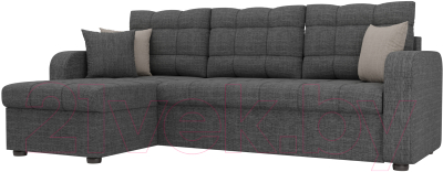 Диван угловой Mebelico Ливерпуль 478 левый / 59611 (рогожка, серый)