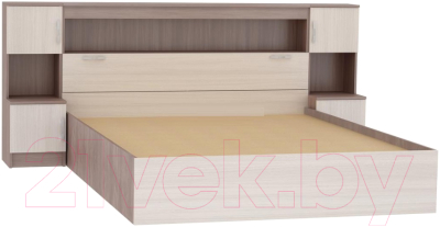 Двуспальная кровать Стендмебель Бася КР-552 (ясень шимо светлый/ясень шимо темный)