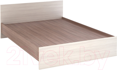 Полуторная кровать Стендмебель Бася КР-556 (ясень шимо светлый/ясень шимо темный)