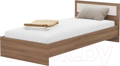 Односпальная кровать Стендмебель Гармония КР-603 90 (ясень шимо светлый/ясень шимо темный)