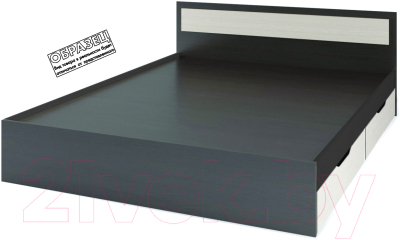 Односпальная кровать Стендмебель Гармония КР-608 90x200 (дуб белфорт/венге)