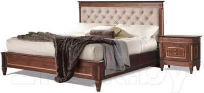 Двуспальная кровать Гомельдрев Бристоль ГМ 6481 160x200 Дуб (Italia-05/табак)