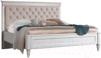 Двуспальная кровать Гомельдрев Бристоль ГМ 6481 160x200 Дуб (Italia-02/белый дуб/патина)
