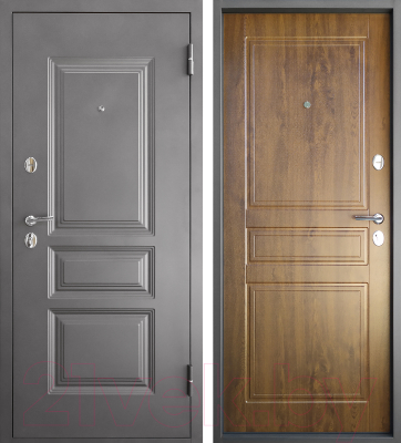 Входная дверь Промет Марс 6 Классика 96x205 (правая, Mocco 999/дуб темный ПФ-031)