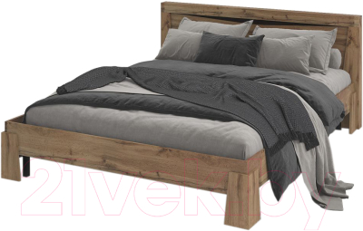 Двуспальная кровать Стендмебель Паола КР-701 (венге/дуб крафт золотой)
