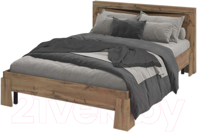 Полуторная кровать Стендмебель Паола КР-702 (венге/дуб крафт золотой)