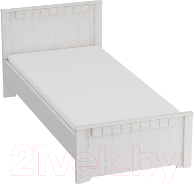 Каркас кровати Мебельград Прованс 900 в спальню 90x200 (бодега белая/платина премиум)