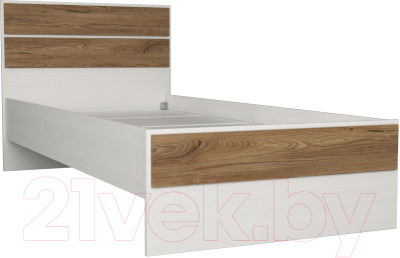 Односпальная кровать Евва Венеция ВН-900мп (бодега белый/ясень орландо)