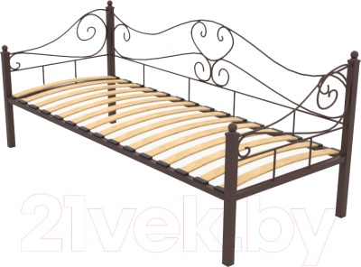 Кровать-тахта Князев Мебель Валенсия ВАЯ.90.190.К (коричневый муар)