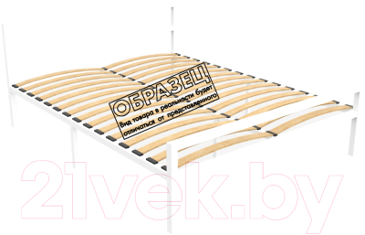 Односпальная кровать Князев Мебель Наргиз НЗ.90.190.Б (белый муар)