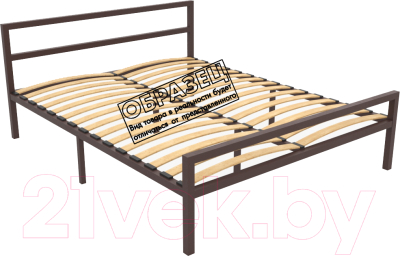 Односпальная кровать Князев Мебель Наргиз НЗ.90.190.К (коричневый муар)