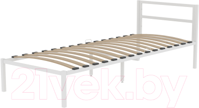 Односпальная кровать Князев Мебель Берта БА.90.190.Б (белый муар)