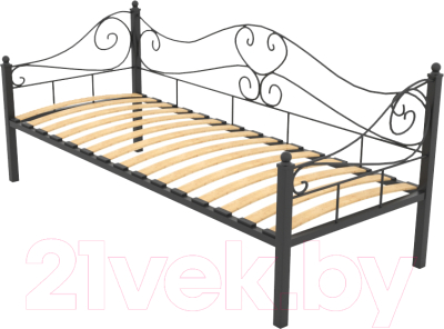 Кровать-тахта Князев Мебель Валенсия ВАЯ.90.200.Ч (черный глянец)