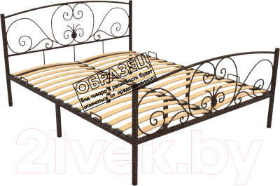 Односпальная кровать Князев Мебель Нимфея НЯ.90.200.М (медный антик)