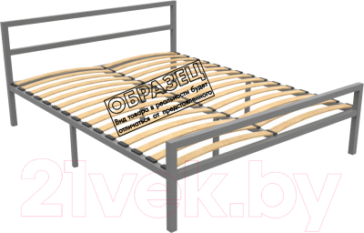 Односпальная кровать Князев Мебель Наргиз НЗ.90.200.С (серый муар)