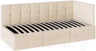 Односпальная кровать Bon Mebel Оттава с ПМ 90x200 (бежевый)