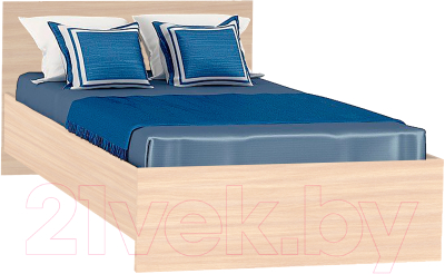 Односпальная кровать МДК КР9 90x200/700x952x2032 (дуб млечный)