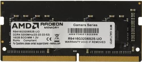 AMD Radeon 16GB DDR4 SODIMM PC4-25600 R9416G3206S2S-UO