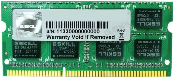 G.Skill 4GB DDR3 SODIMM PC3-12800 F3-1600C9S-4GSL