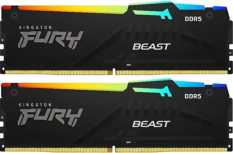 Kingston FURY Beast RGB 2x16ГБ DDR5 5600 МГц KF556C40BBAK2-32