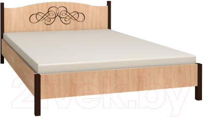 Каркас кровати Глазов Adele 2 160x200 (дуб сонома/орех шоколадный)