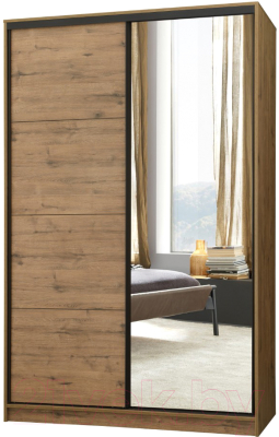 Шкаф Рэйгрупп B 140 VVH Bromo РГ-11.02 (дуб велингтон/черный матовый)