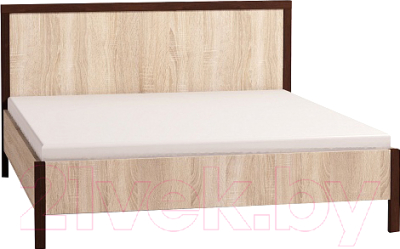 Каркас кровати Глазов Bauhaus 2 160x200 (дуб сонома/орех шоколадный)