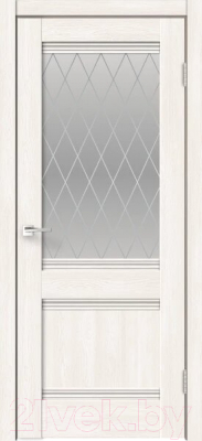 Дверь межкомнатная Velldoris Eco Flex City 22 60x200 (дуб бьянко/ромб малый светлый)