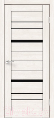 Дверь межкомнатная Velldoris Eco Flex City 2 90x200 (дуб бьянко/лакобель черный)