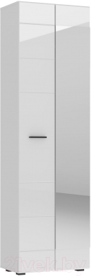 Шкаф НК Мебель Gloss 64x64 / 73374540 (белый/белый глянец)