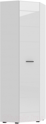 Шкаф НК Мебель Gloss 64x64 / 73374541 (белый/белый глянец)