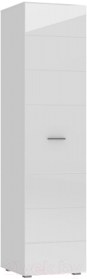 Шкаф-пенал НК Мебель Gloss однодверный / 72374530 (белый/белый глянец)