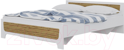 Каркас кровати Горизонт Мебель Милана (белый/сосна гранд)