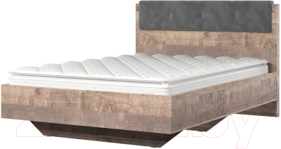 Полуторная кровать НК Мебель Hugo 140x200 / 72504916 (дуб гранж)