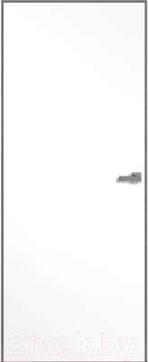 Дверь межкомнатная скрытая Velldoris Invisible с четвертью замок, вр. п/скр. НН-18 петли 60x200 левая (под покраску)