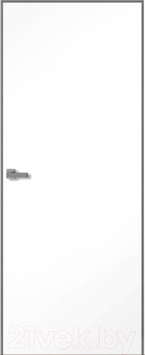Дверь межкомнатная скрытая Velldoris Invisible с четвертью замок, вр. п/скр.НН-18 петли 90x200 правая (под покраску)