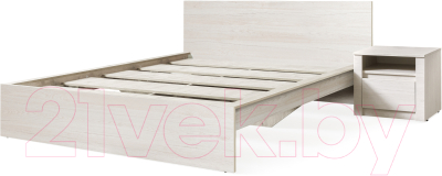 Двуспальная кровать Рэйгрупп РГK 175.4x79.9x204.2 / РГК BR (дуб бордолайт)