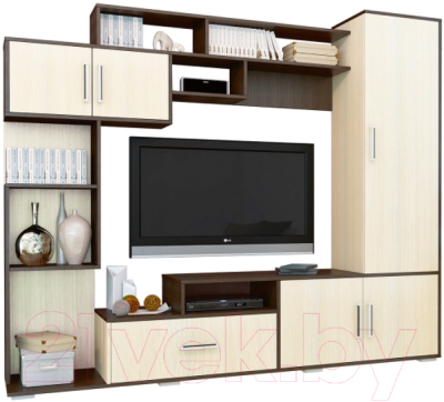 Стенка МебельЭра Пекин (венге/лоредо)
