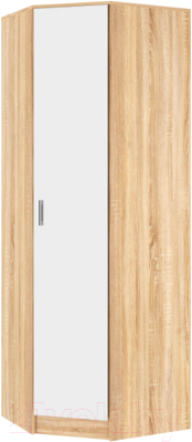 Шкаф Памир Беатрис угловой (дуб сонома/белый глянец)