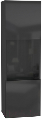 Шкаф навесной НК Мебель Point тип-22 / 71774441 (черный/черный глянец)
