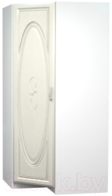 Шкаф Премиум Жемчужина угловой без зеркала (белый/дуб шервуд)