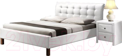 Двуспальная кровать Halmar Samara (белый)
