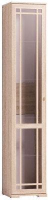 Шкаф-пенал с витриной Глазов Sherlock 13 (дуб сонома)