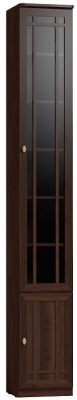 Шкаф-пенал с витриной Глазов Sherlock 31 (орех шоколадный)