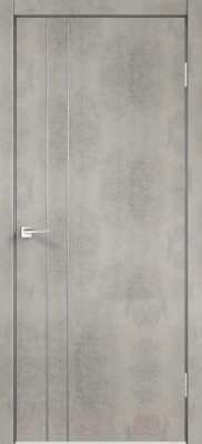 Дверь межкомнатная Velldoris Экошпон Techno M2 60x200 (муар светло-серый)
