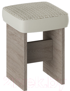 Пуф ТриЯ Дублин (дуб сонома/трюфель/кожзам светлый/ткань светлая)