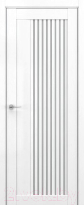 Дверь межкомнатная Deform V8 ДО 80x200 (вайт вуд/стекло матовое)