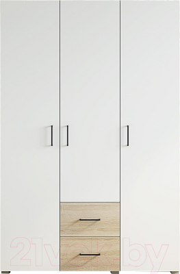 Шкаф Горизонт Мебель Victor 3ств 2ящ (дуб сонома/белый)